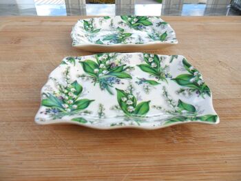 Set Of Two Soap Dishes In Lily Of The Valley Design, 7 of 11