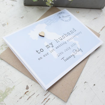 Personalised Anniversary 'To My Husband' Wedding Card, 5 of 6