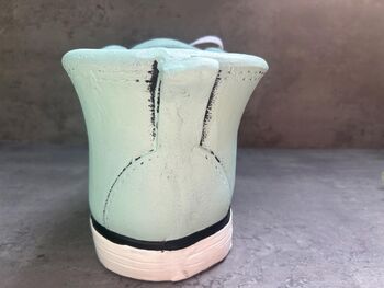 32cm Blue Trainer Shoe Planter – Decorative Flower Pot Plaster Stone, 7 of 7