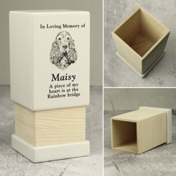 Personalised Dog Breed Small Memorial Urn, 4 of 4