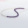 Amethyst And Sterling Silver Beaded Necklace Or Double Stranded Bracelet, thumbnail 3 of 10
