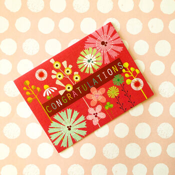 Mini Floral Congratulations Card, 3 of 5