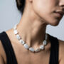 Shinju 18 K Gold Plated With Real Baroque Pearl Necklace, thumbnail 2 of 5