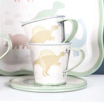 Dinosaur Tea Set With Personalised Case, 5 of 6