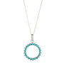Halo Radiance Turquoise Silver Large Necklace, thumbnail 2 of 12
