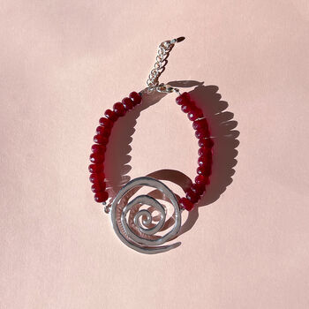 Red Gemstone And Spiral Bracelet, 2 of 3