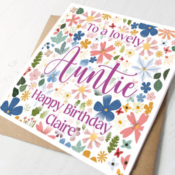 Custom Birthday Card For Auntie, 2 of 2
