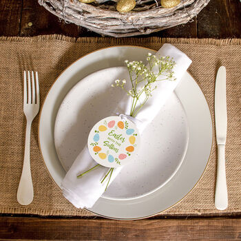 Personalised 'Easter With The' Egg Wreath Napkin Holder, 2 of 5
