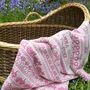 Personalised Lambswool Animals Baby Blanket Cream/Pink, thumbnail 1 of 5