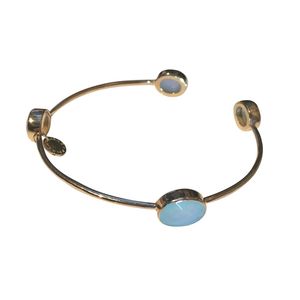 Aqua Gemstone Gold Bracelet By Amara Amara | notonthehighstreet.com