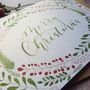'Merry Christmas' Hand Lettered Christmas Card, thumbnail 2 of 4