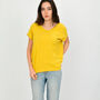 Dawn Bamboo Cotton T Shirt Top Yellow, thumbnail 3 of 3