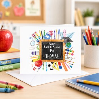 Personalised Back To School Blackboard Card, 4 of 7