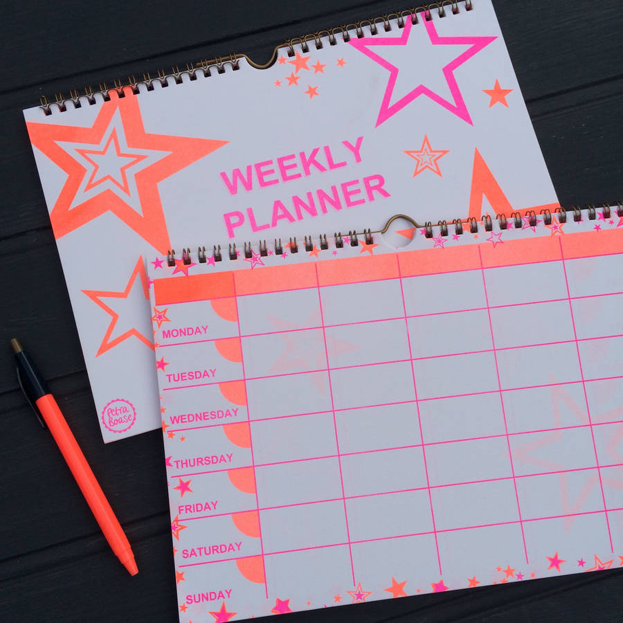 Weekly Planner Pink And Orange, 1 of 3
