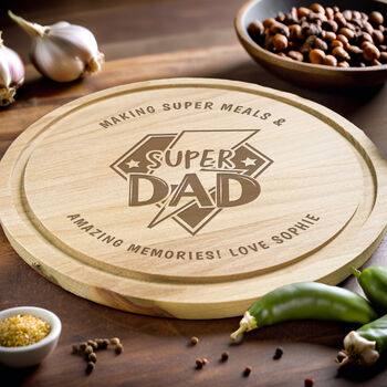 Personalised Super Dad Chopping Board, 2 of 4