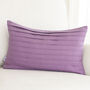 Mauve Pleated Linen Lumbar Cushion Cover, thumbnail 1 of 2