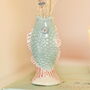 Blue Ceramic Mini Fish Bud Vase, thumbnail 4 of 4