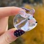Handblown Glass Little Mouse, thumbnail 3 of 5