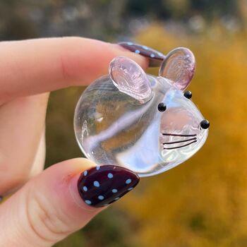 Handblown Glass Little Mouse, 3 of 5