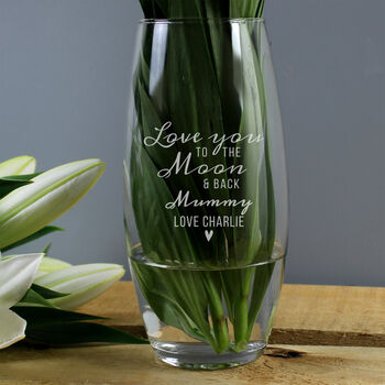 Personalised Love You To The Moon And Back Bullet Vase, 2 of 4