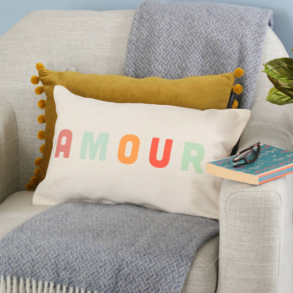 Personalised Rainbow Name Or Message Cushion