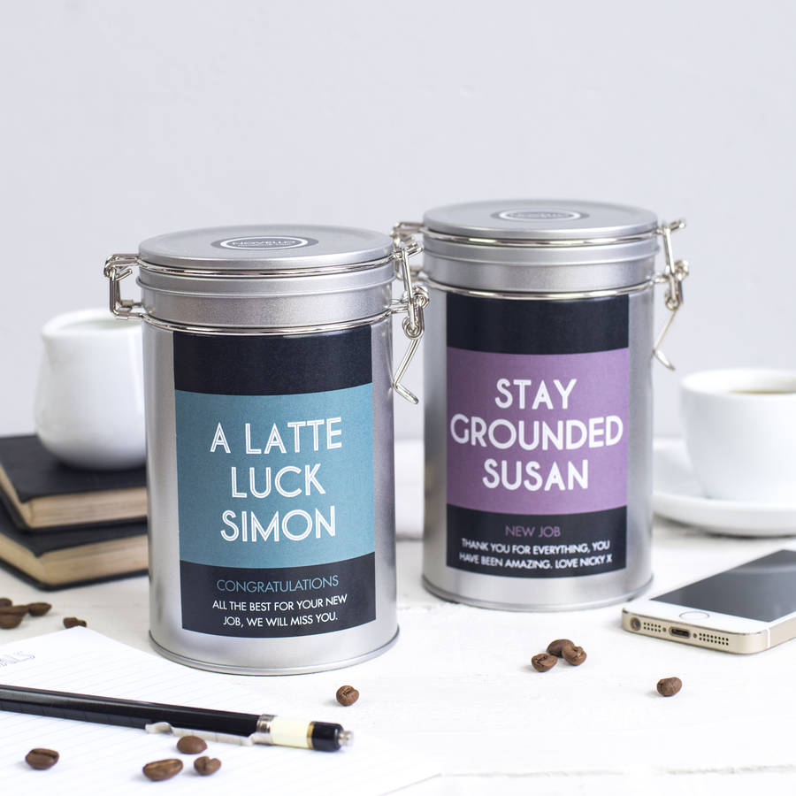 Personalised New Job Coffee Gift In Tin, 1 of 5