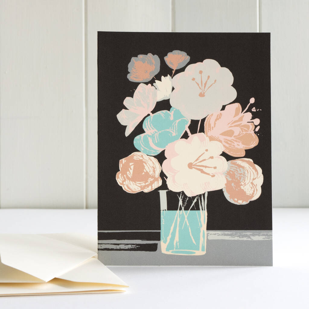 Modern Floral Card That Can Be Personalised, 1 of 2