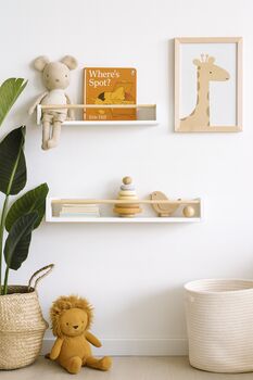 Nursery Shelf With Rail, Nursery Decor, 5 of 12