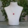 Red Dichroic Glass Pendant Necklace, thumbnail 6 of 12