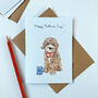 Golden Cockapoo Dog Father's Day Card, thumbnail 1 of 2