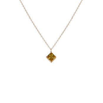 Rose Gold Pendant Birthstone Necklace November Topaz, 4 of 5