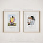 Family Gift Custom Hand Drawn Watercolor Portrait From Photos, thumbnail 7 of 9