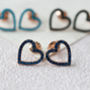 Pavé Heart Stud Earrings, thumbnail 3 of 5