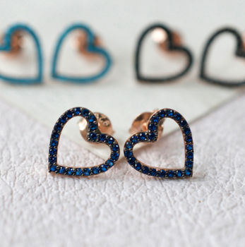 Pavé Heart Stud Earrings, 3 of 5