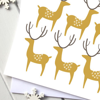 Scandi Reindeer Christmas Card, 2 of 2