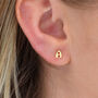 18ct Gold Plated Or Sliver Initial Stud Earrings, thumbnail 1 of 9