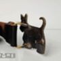 Leather Belt With Dog Silhouette Brass Buckle, thumbnail 9 of 11