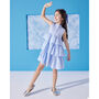 Azur Girls Cotton Dress With Matching Hair Clip, thumbnail 3 of 7