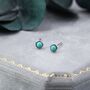 Green Turquoise Stud Earrings, thumbnail 5 of 12