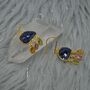 Blue Sapphire Tourmaline Silver Earrings, thumbnail 7 of 7