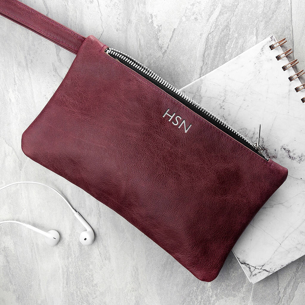 soft leather clutch purse