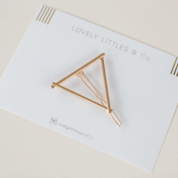 Gold Or Silver Triangle Hair Clip, 5 of 5