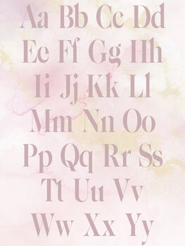 Personalised Girl's Alphabet Initial Print, 3 of 3