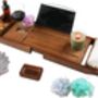 Wood Home Spa Bathtub Caddy Bath Tray, thumbnail 6 of 8