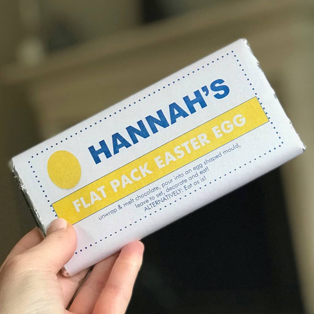 Personalised Novelty 'Flat Pack Easter Egg' Chocolate, 1 of 5