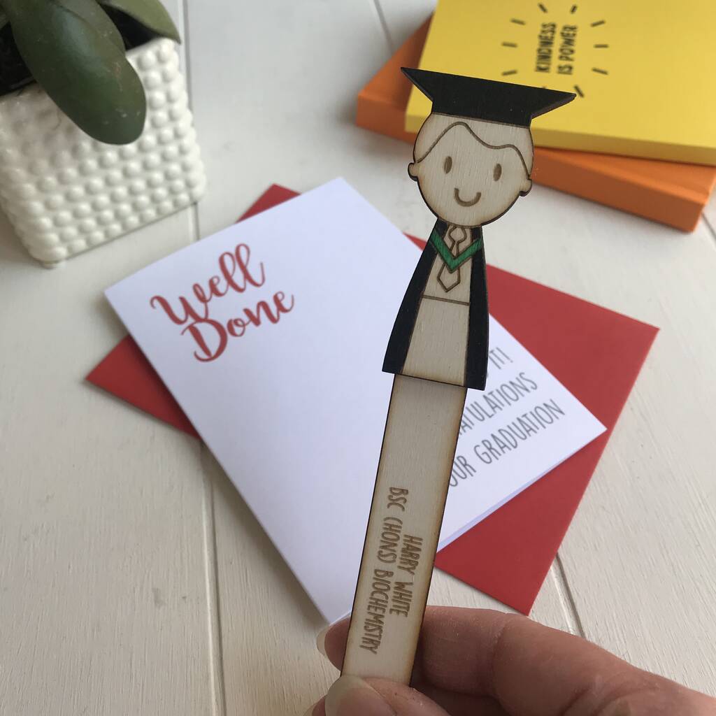personalised graduation bookmark card by just toppers