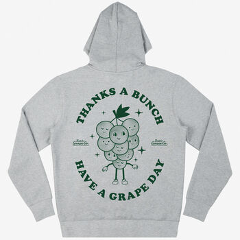 Thanks A Bunch Unisex Grey Fruit Logo Hoodie, 2 of 2