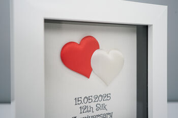 Personalised 12th Silk Anniversary Frame Gift, 4 of 5