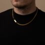 18 K Gold Cuban Link Chain Curb Necklace Mens, thumbnail 2 of 6