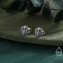 Oxidised Trilobite Fossil Stud Earrings In Sterling Silver, thumbnail 3 of 11